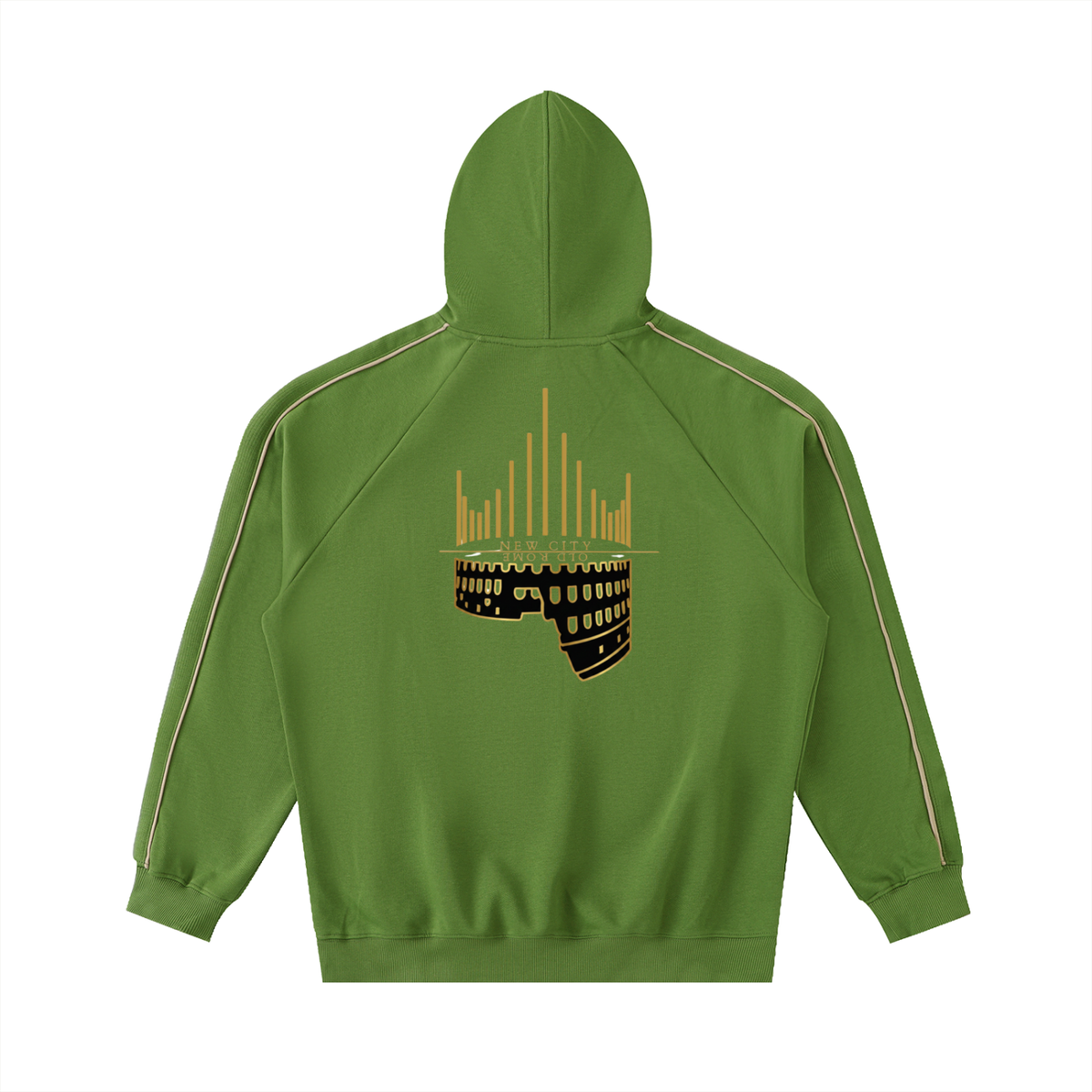 Contrast Piping Raglan Hoodie
